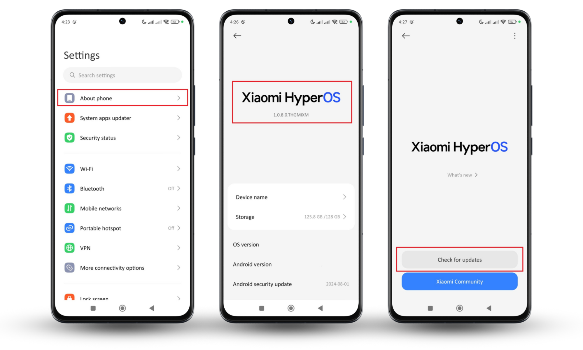 Android screenshots showing how to update your OS through Settings, so you don’t get malware from opening an email. Android screenshots showing how to update your OS through Settings, so you don’t get malware from opening an email.