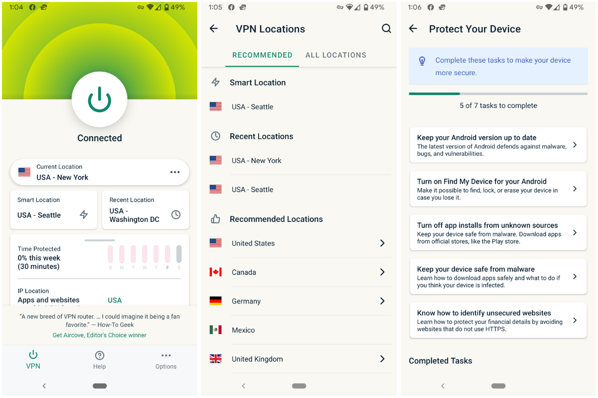 Express VPN App Screenshots Express VPN App Screenshots