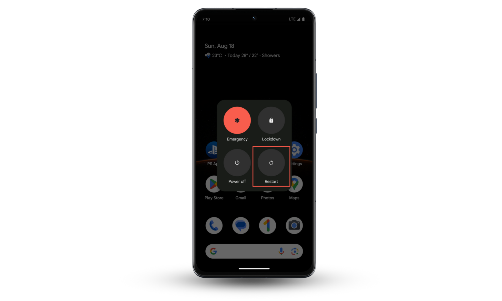 Screenshots that demonstrate how to perform a system reboot on an Android device to fix issues if your phone keeps glitching. Screenshots that demonstrate how to perform a system reboot on an Android device to fix issues if your phone keeps glitching.