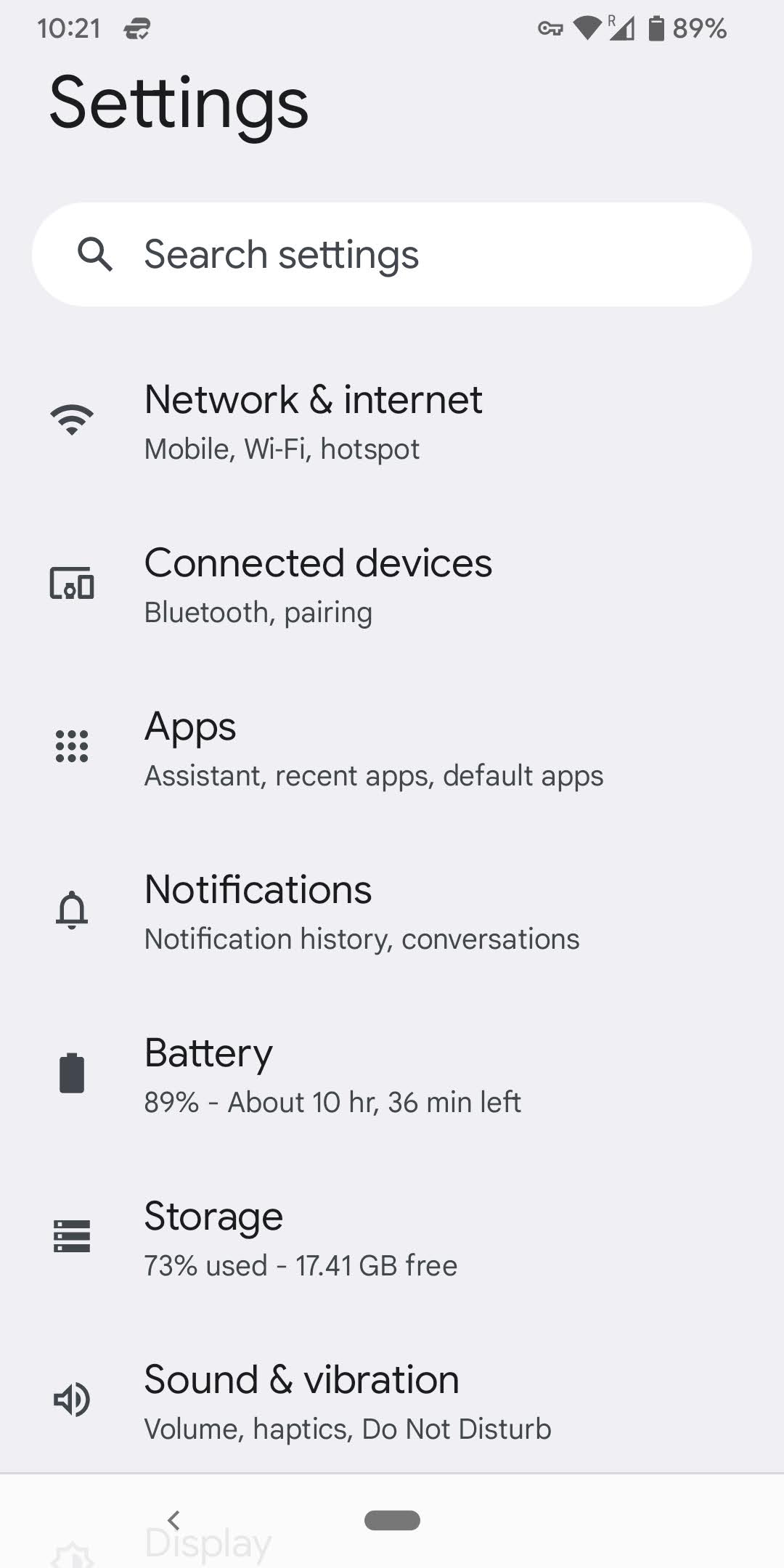 Android Settings Android Settings