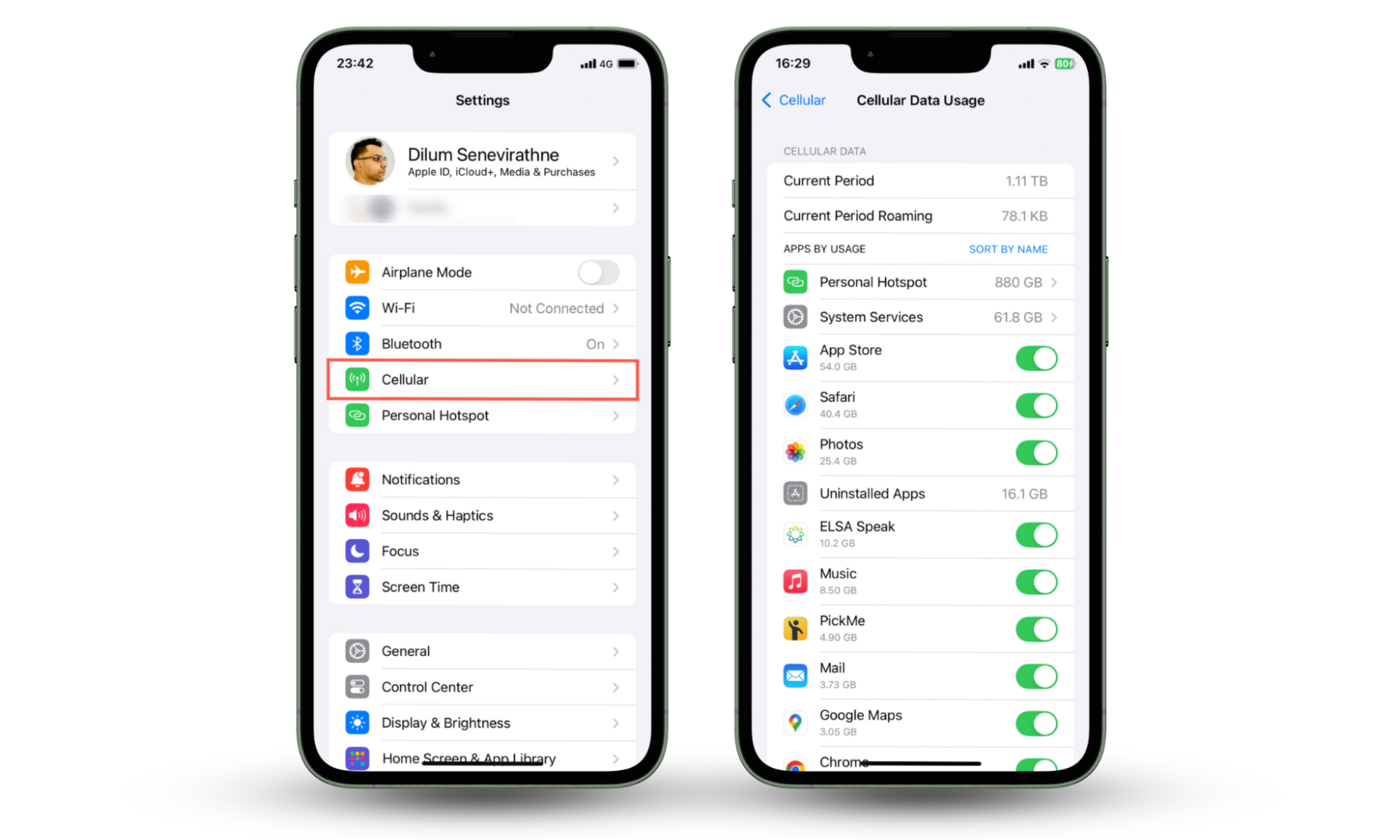 Screenshots showing how to know if your girlfriend is spying on you by checking for apps using cellular or Wi-Fi data on your iPhone or Android. Screenshots showing how to know if your girlfriend is spying on you by checking for apps using cellular or Wi-Fi data on your iPhone or Android.