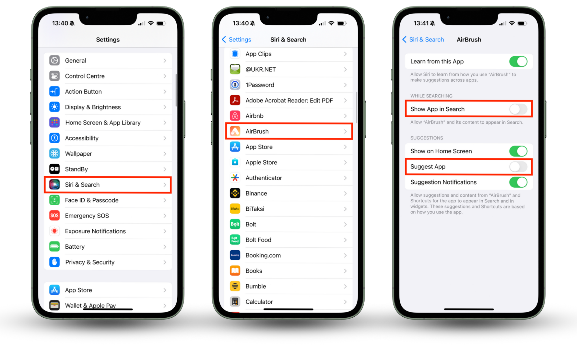 iPhone screenshots showing how to exclude app data from Spotlight searches as an alternative to creating password-protected folders on an iPhone. iPhone screenshots showing how to exclude app data from Spotlight searches as an alternative to creating password-protected folders on an iPhone.