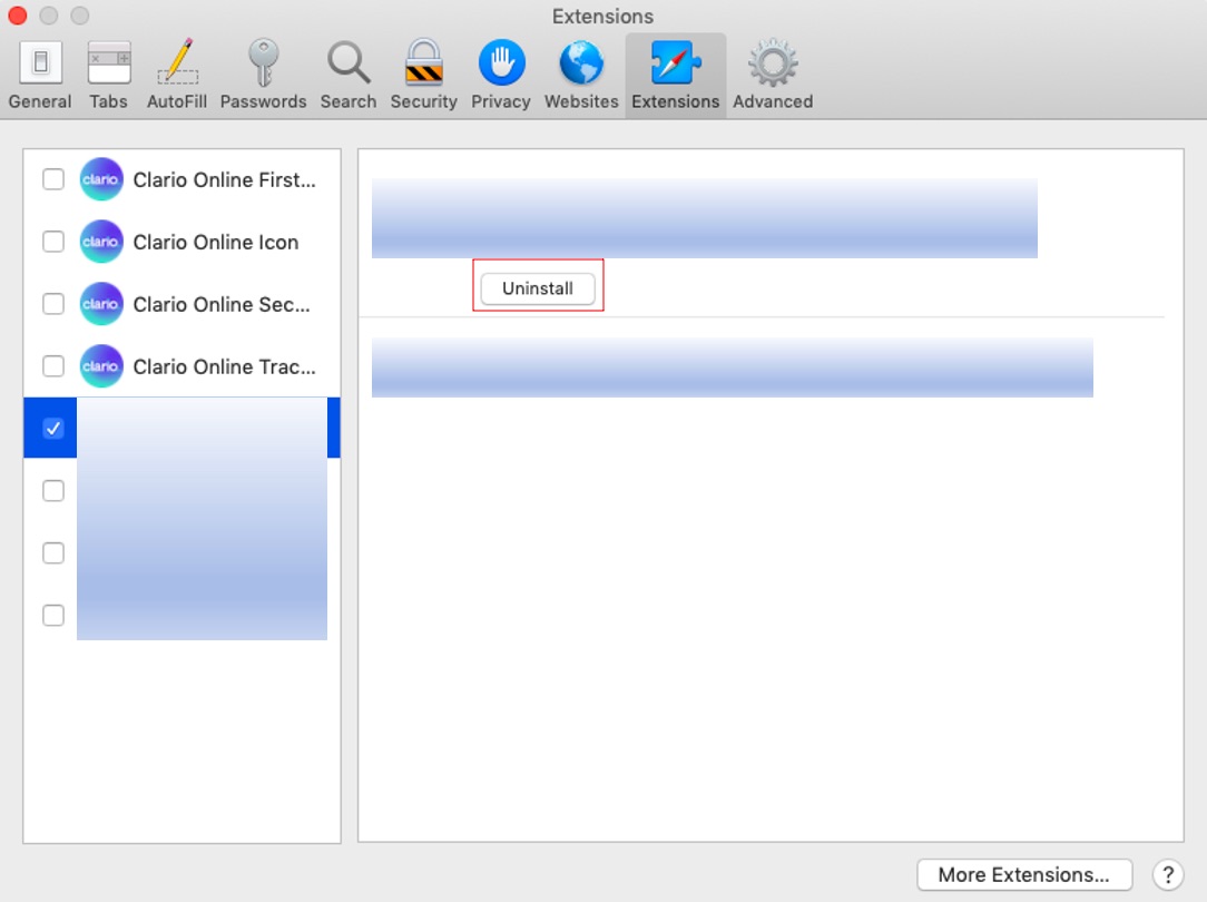 Uninstall unwanted extensions Uninstall unwanted extensions