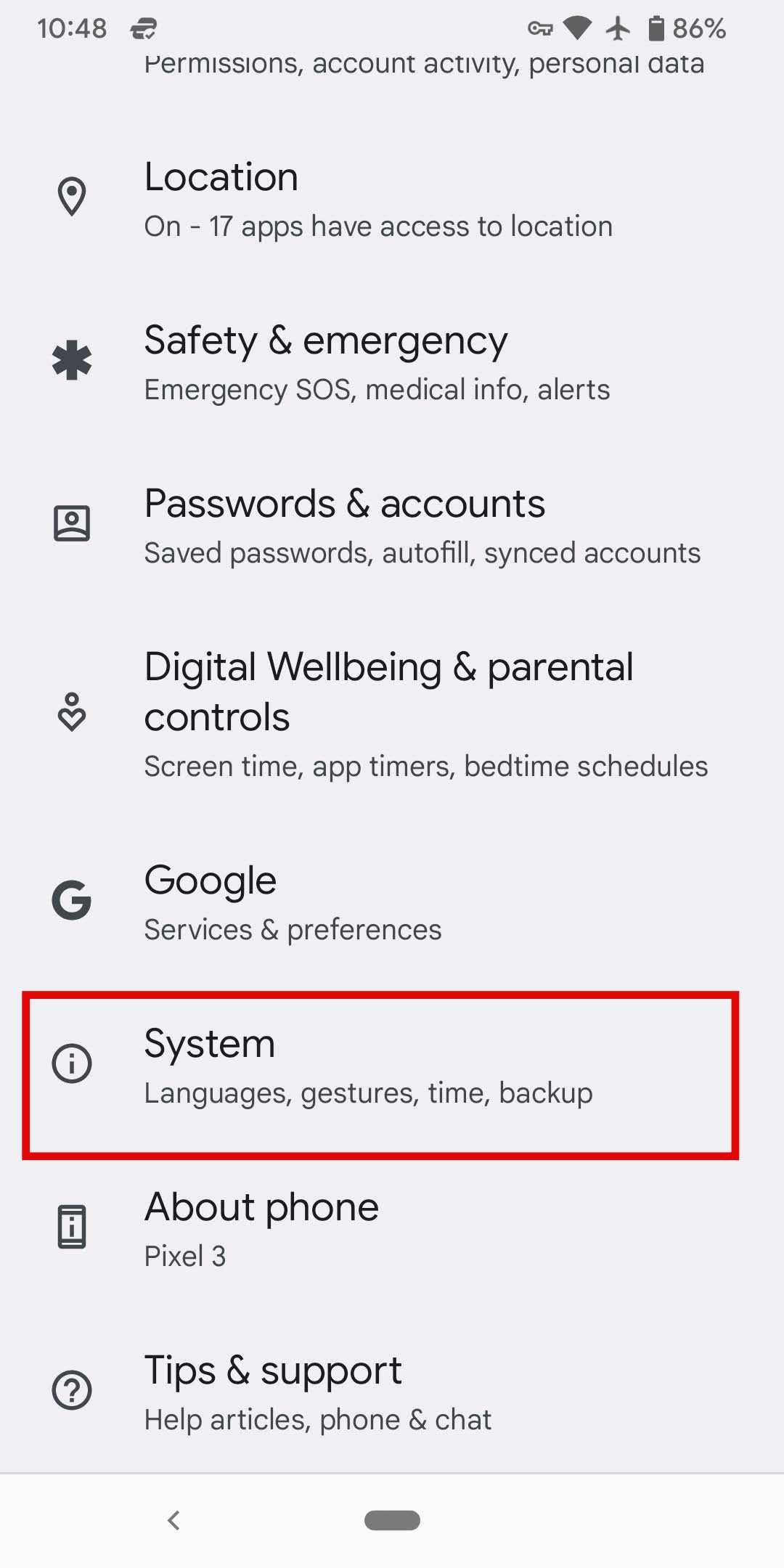 Android Settings Android Settings