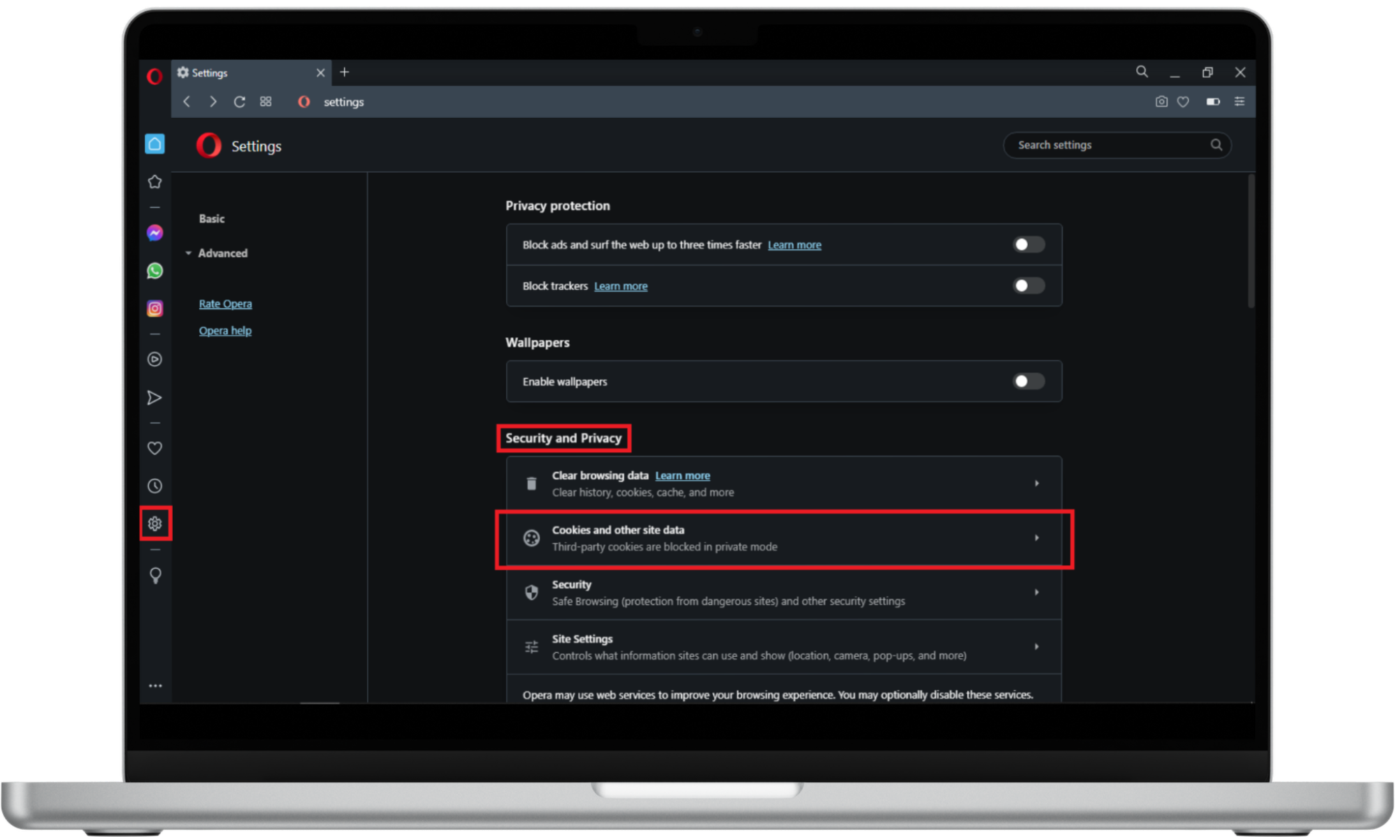 Protect your privacy in Opera on Windows 11 by disabling cookies. Protect your privacy in Opera on Windows 11 by disabling cookies.