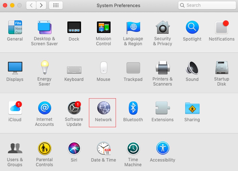 To configure VPN on your Mac, go to Network To configure VPN on your Mac, go to Network