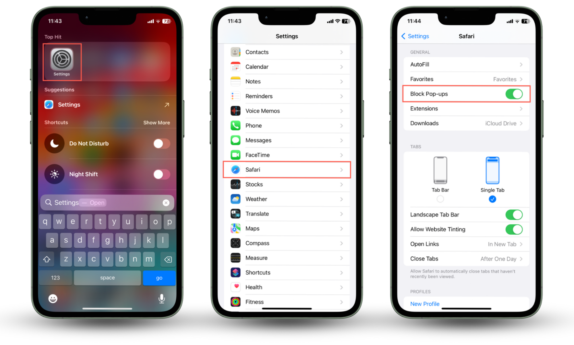 These iPhone screenshots show how to block browser pop-ups on iOS as a precaution against your iPhone being hacked through Safari. These iPhone screenshots show how to block browser pop-ups on iOS as a precaution against your iPhone being hacked through Safari.