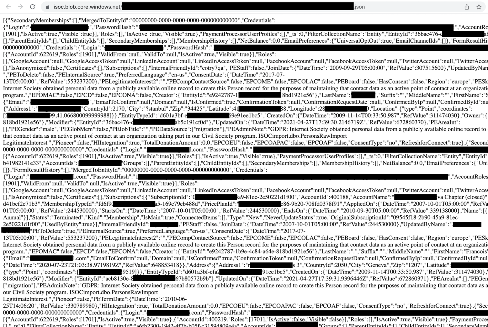 Internet Society’s Member Details in data breach report Internet Society’s Member Details in data breach report