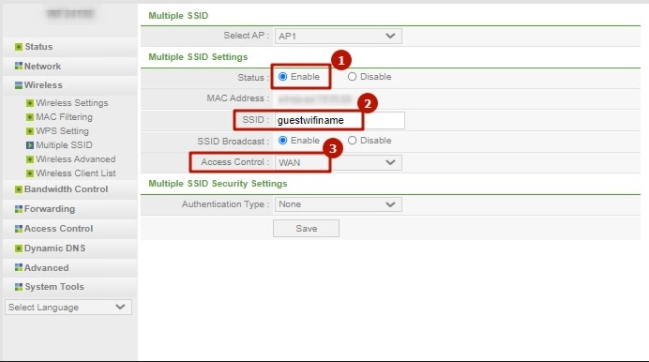 This browser screenshot shows how to create a new network in your router—this is the third step to setting up a guest Wi-Fi network at home. This browser screenshot shows how to create a new network in your router—this is the third step to setting up a guest Wi-Fi network at home.