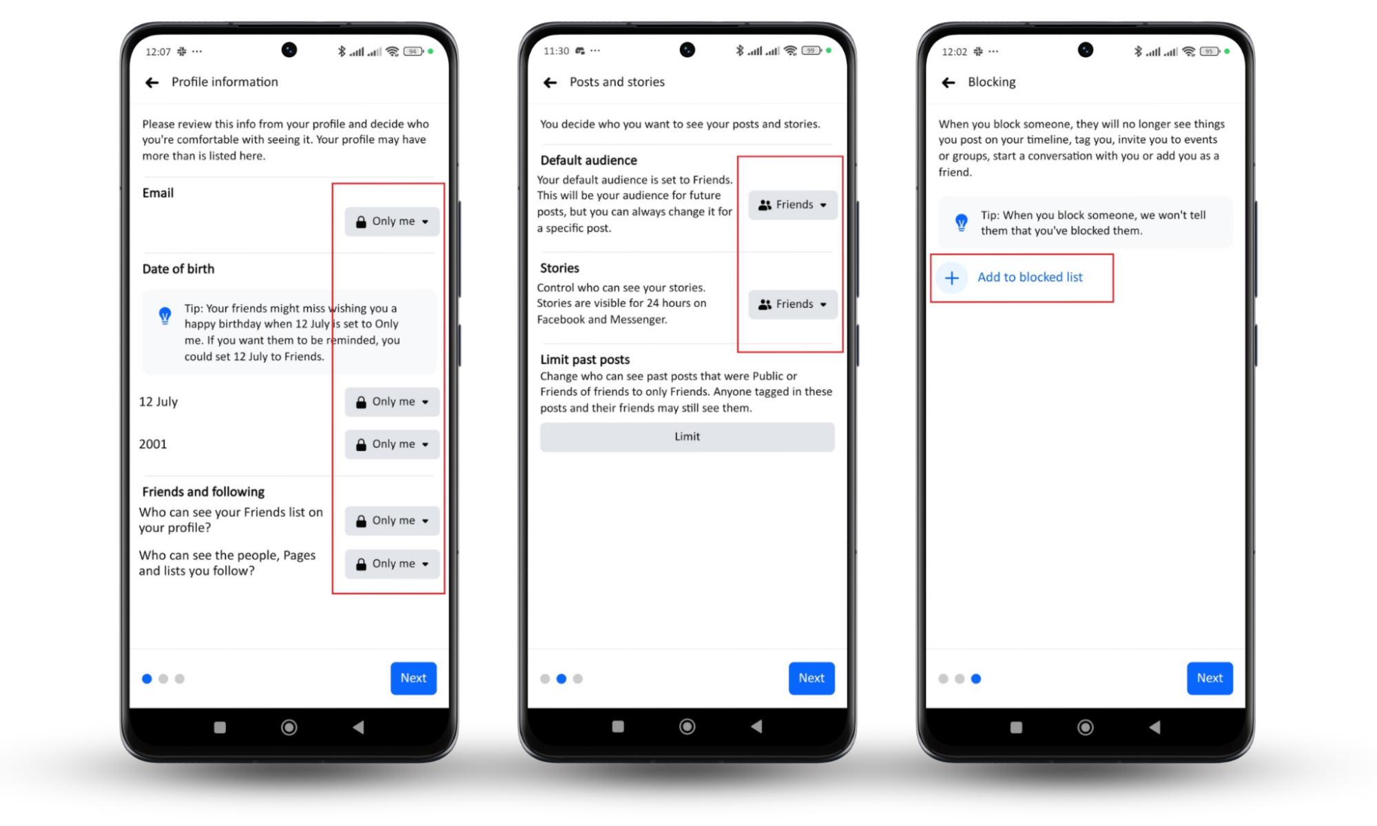 Instructions on how to select the Who can see what you share block in Privacy Checkup, review profile information permissions, Posts and Stories, and Block listn to prevent your girlfriend from stalking you on Facebook. Instructions on how to select the Who can see what you share block in Privacy Checkup, review profile information permissions, Posts and Stories, and Block listn to prevent your girlfriend from stalking you on Facebook.