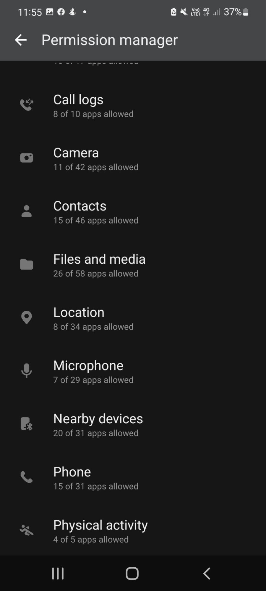 Scroll through the permission manager to protect your privacy. Scroll through the permission manager to protect your privacy.