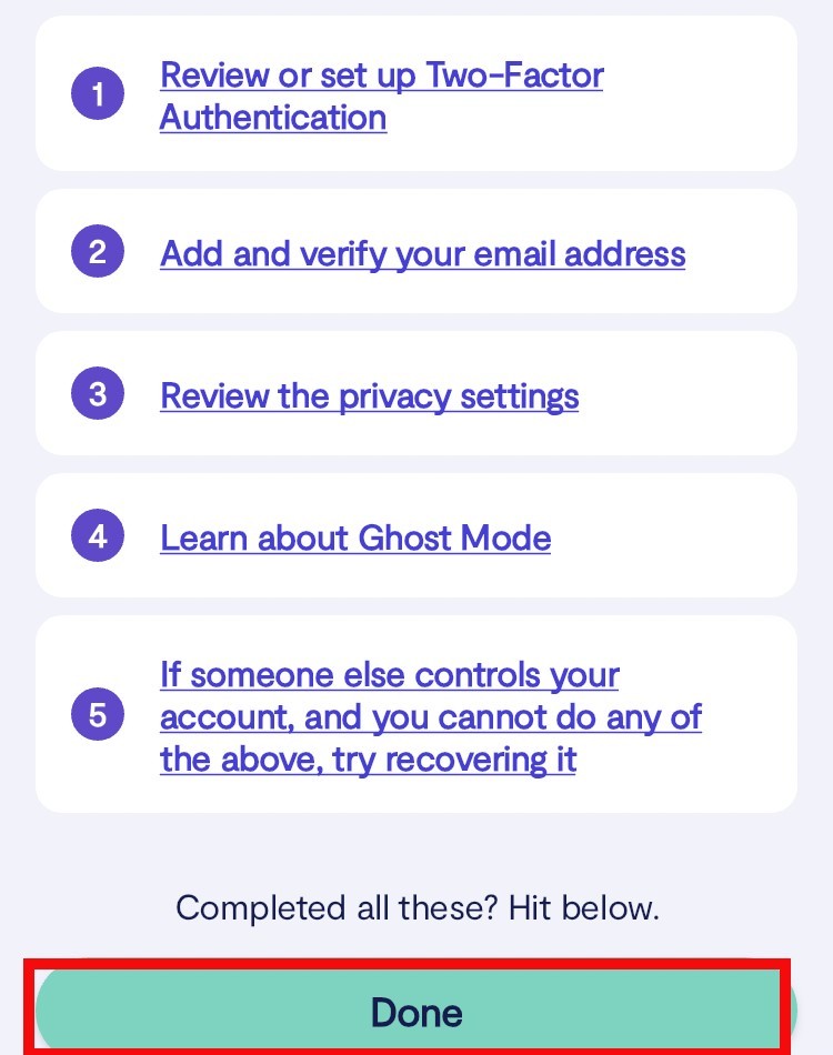 Screenshot of the Review Snapchat menu in Clario Anti-spy for iOS, which includes options to review two-factor authentication and privacy settings. Check if your ex is stalking your Snapchat. Screenshot of the Review Snapchat menu in Clario Anti-spy for iOS, which includes options to review two-factor authentication and privacy settings. Check if your ex is stalking your Snapchat.