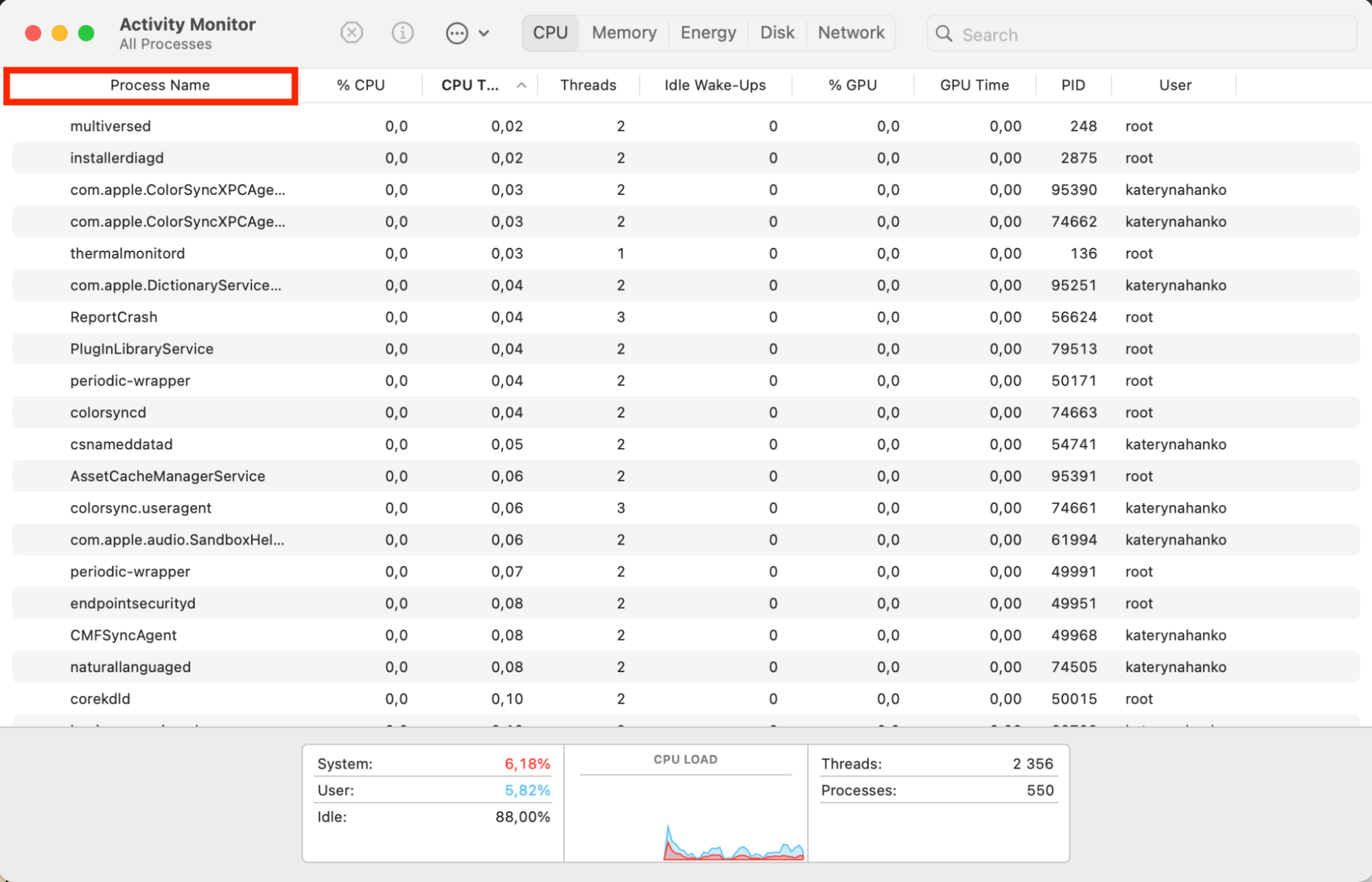 A screenshot of the Mac Activity Monitor showing how to delete suspicious apps to remove malware from Mac. A screenshot of the Mac Activity Monitor showing how to delete suspicious apps to remove malware from Mac.