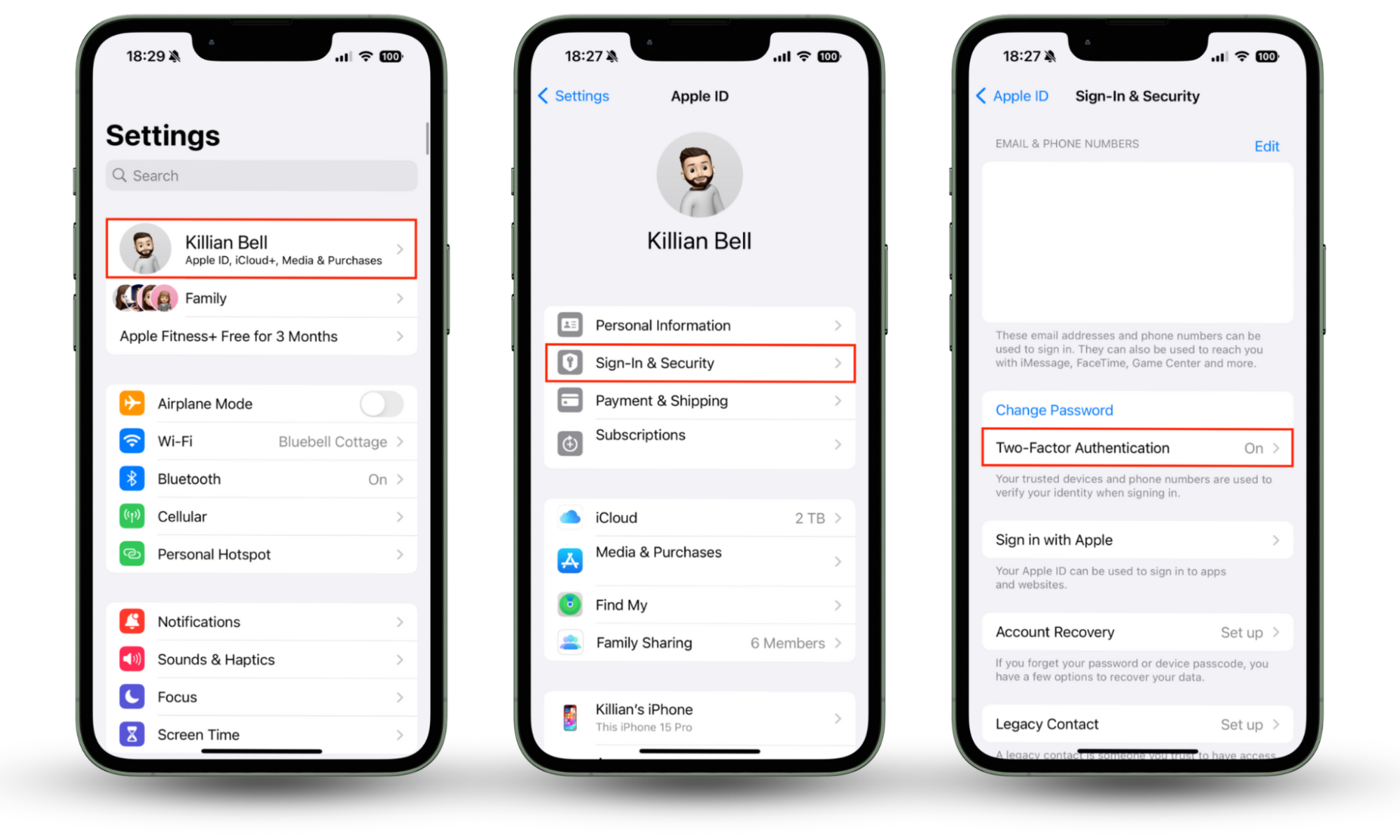 The Sign-In & Security menu on iPhone. Tap Turn on Two-Factor Authentication to enable it and remove a hacker from your accounts on iPhone. The Sign-In & Security menu on iPhone. Tap Turn on Two-Factor Authentication to enable it and remove a hacker from your accounts on iPhone.