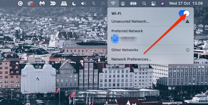 Turn off Wi-Fi on a Mac Turn off Wi-Fi on a Mac