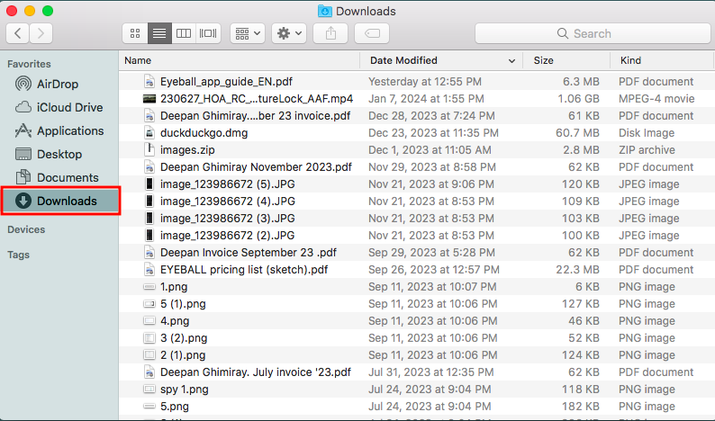 Deleting files and folders in macOS High Sierra by accessing the downloads folder on a Mac. Deleting files and folders in macOS High Sierra by accessing the downloads folder on a Mac.