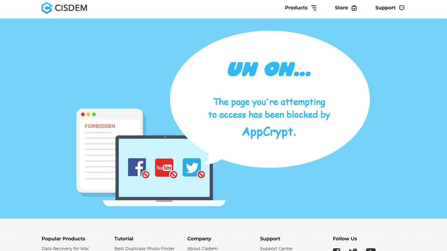 Block a website with Cisdem AppCrypt Block a website with Cisdem AppCrypt