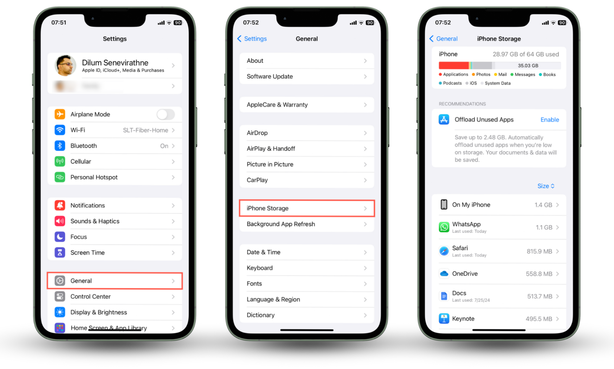 Screenshots that demonstrate how to free up storage space on an iOS device and fix issues if your phone keeps glitching. Screenshots that demonstrate how to free up storage space on an iOS device and fix issues if your phone keeps glitching.