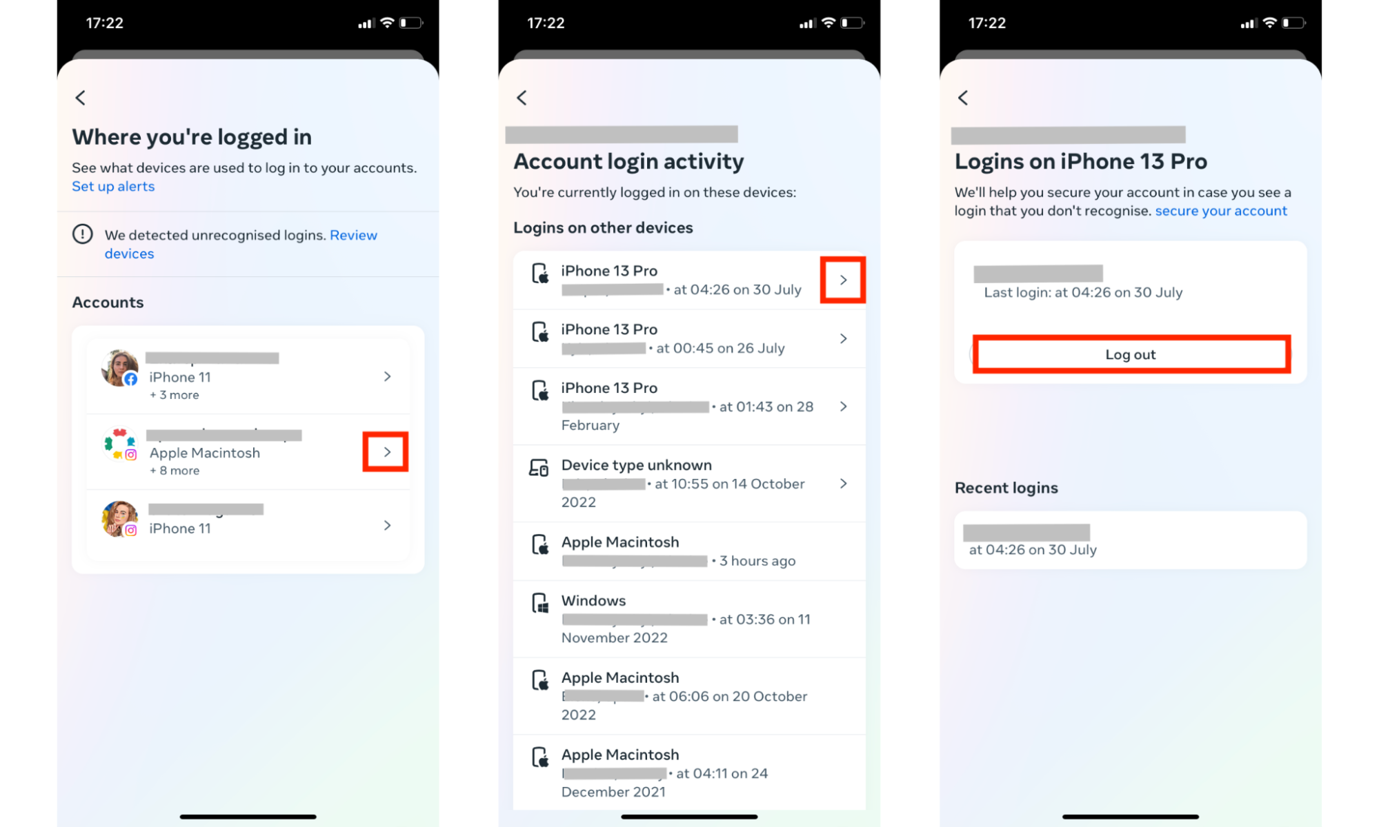 How to log all unknown devices out in Facebook app on iPhone How to log all unknown devices out in Facebook app on iPhone