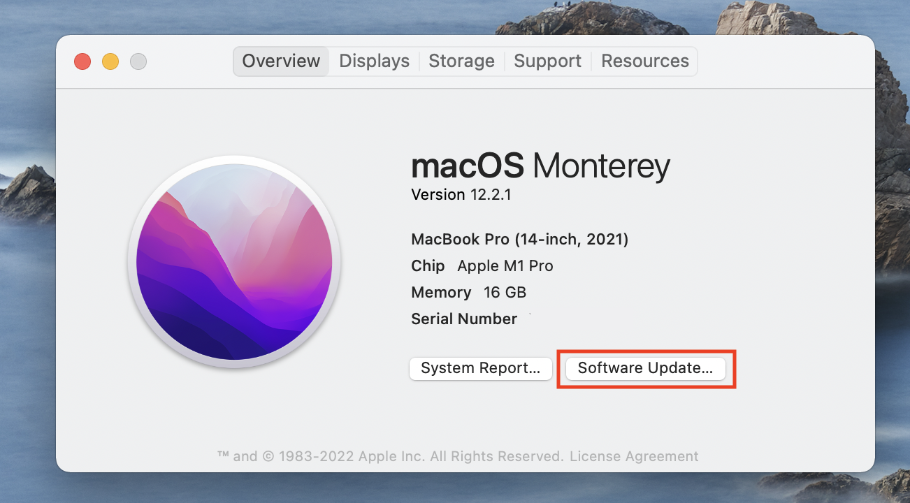 About This Mac > Software Update About This Mac > Software Update
