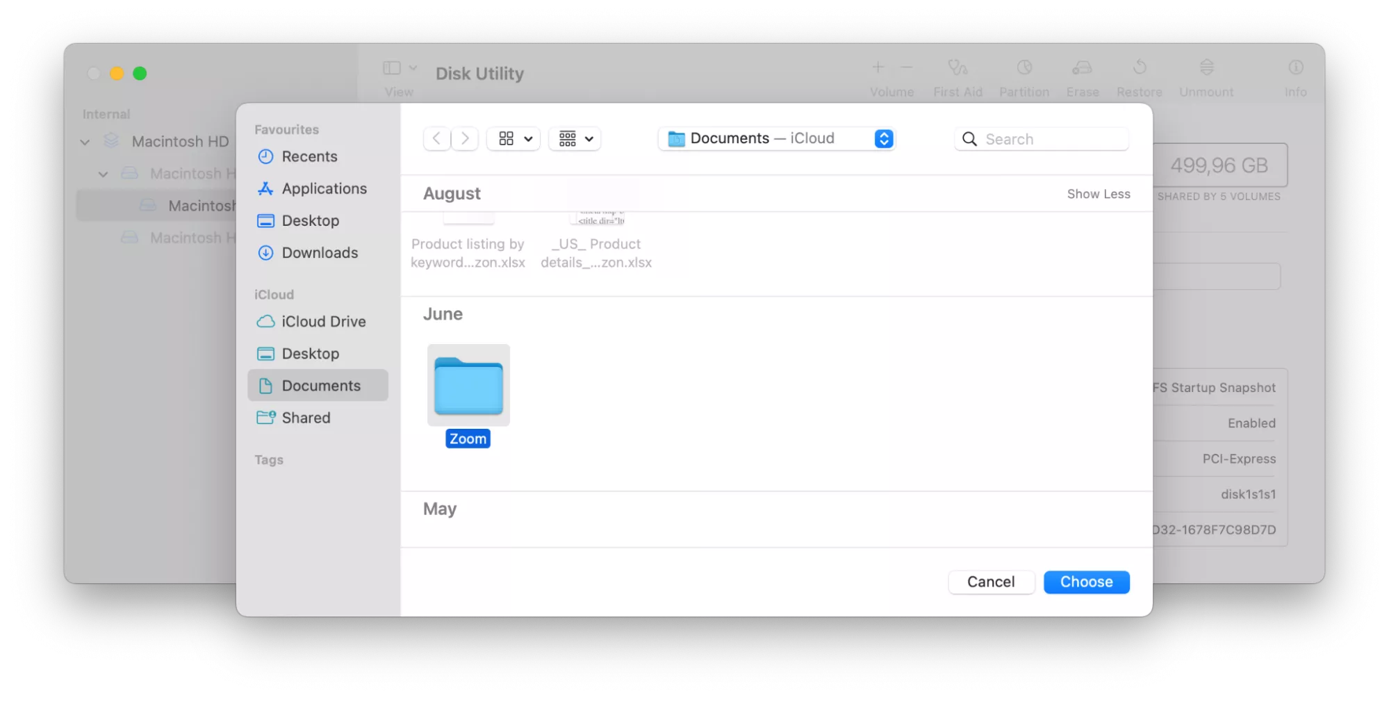 A Mac window depicting a folder chosen to be password-protected