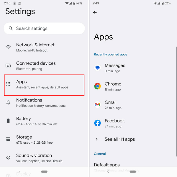 Android App Settings Android App Settings