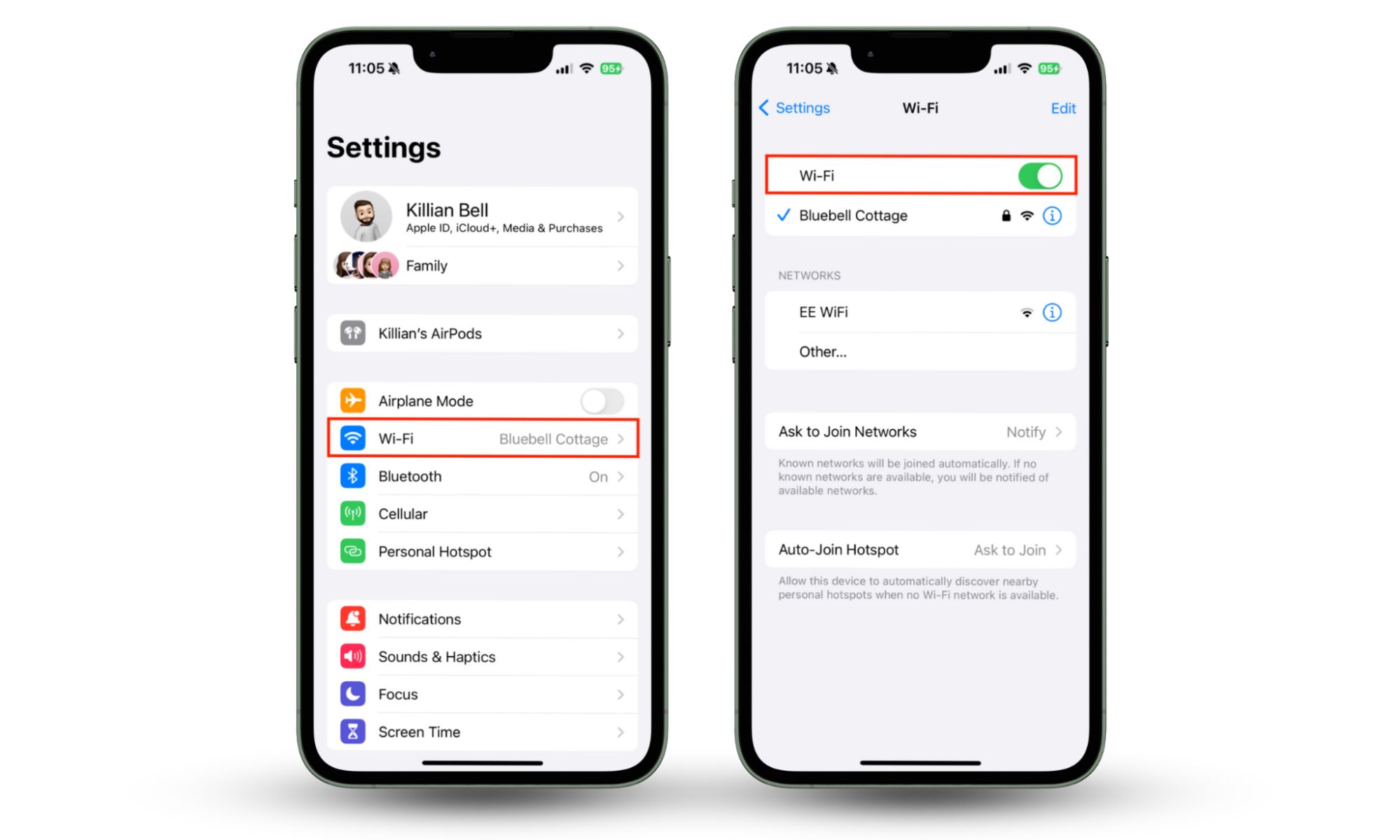 The Wi-Fi menu in Settings on iPhone. If your iPhone has been hacked, use the toggles to disable Wi-Fi and mobile data to prevent communication with hackers. The Wi-Fi menu in Settings on iPhone. If your iPhone has been hacked, use the toggles to disable Wi-Fi and mobile data to prevent communication with hackers.