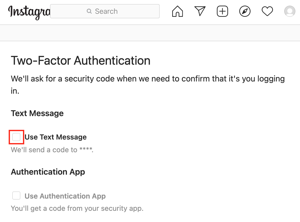 2FA verification methods in Instagram 2FA verification methods in Instagram