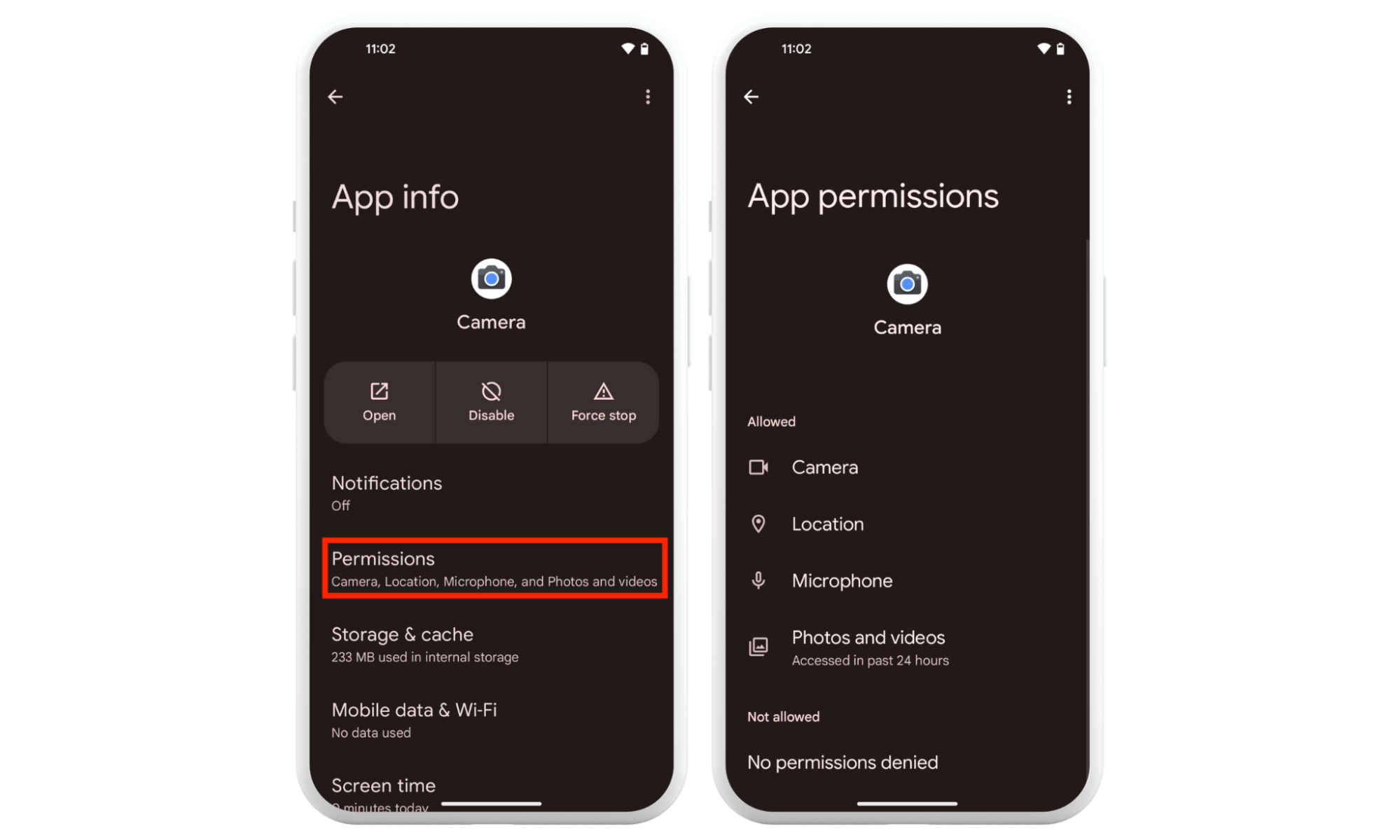 Check the app's permissions on your Android phone Check the app's permissions on your Android phone