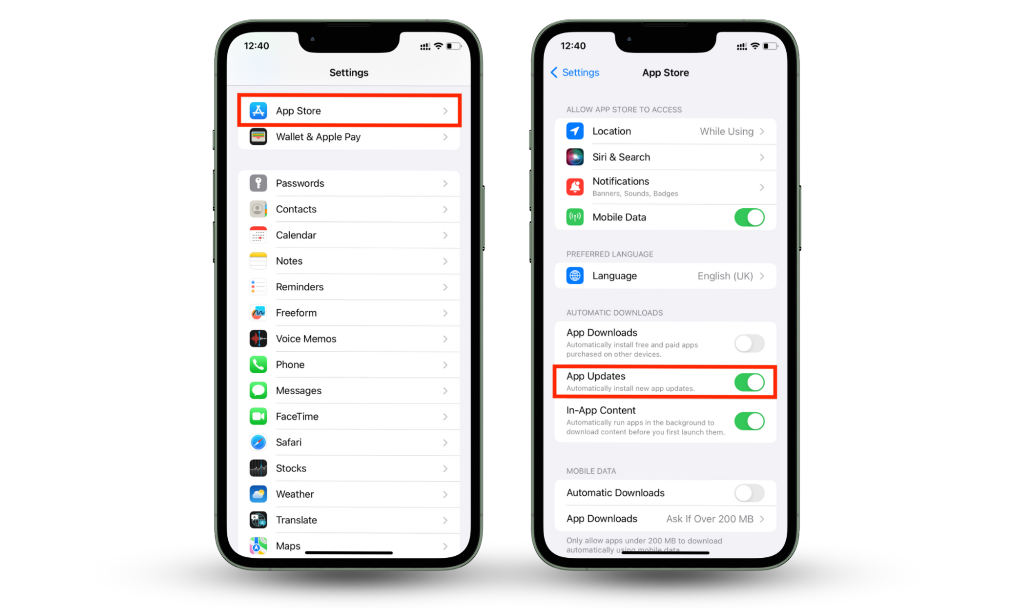 A screenshot of instructions on updating your iPhone and its apps. Instruction on how to make your phone impossible to track. A screenshot of instructions on updating your iPhone and its apps. Instruction on how to make your phone impossible to track.