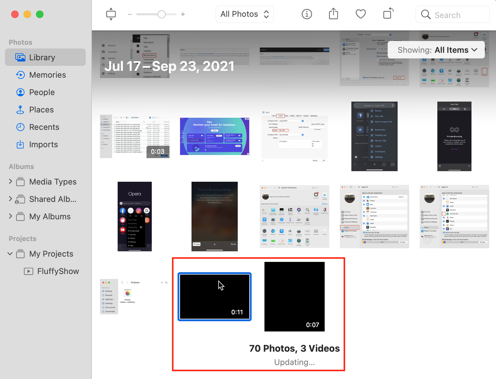 Videos in Mac Photos Library folder Videos in Mac Photos Library folder
