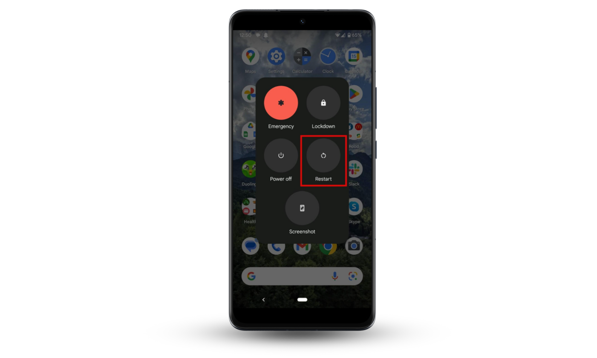 If your phone won't connect to Wi-Fi, restart your Android phone. Hold the power/lock button down for 2-5 seconds. Tap Restart. If your phone won't connect to Wi-Fi, restart your Android phone. Hold the power/lock button down for 2-5 seconds. Tap Restart.