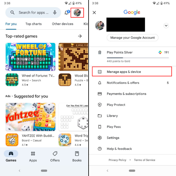 Google Play Store Manage Apps Google Play Store Manage Apps