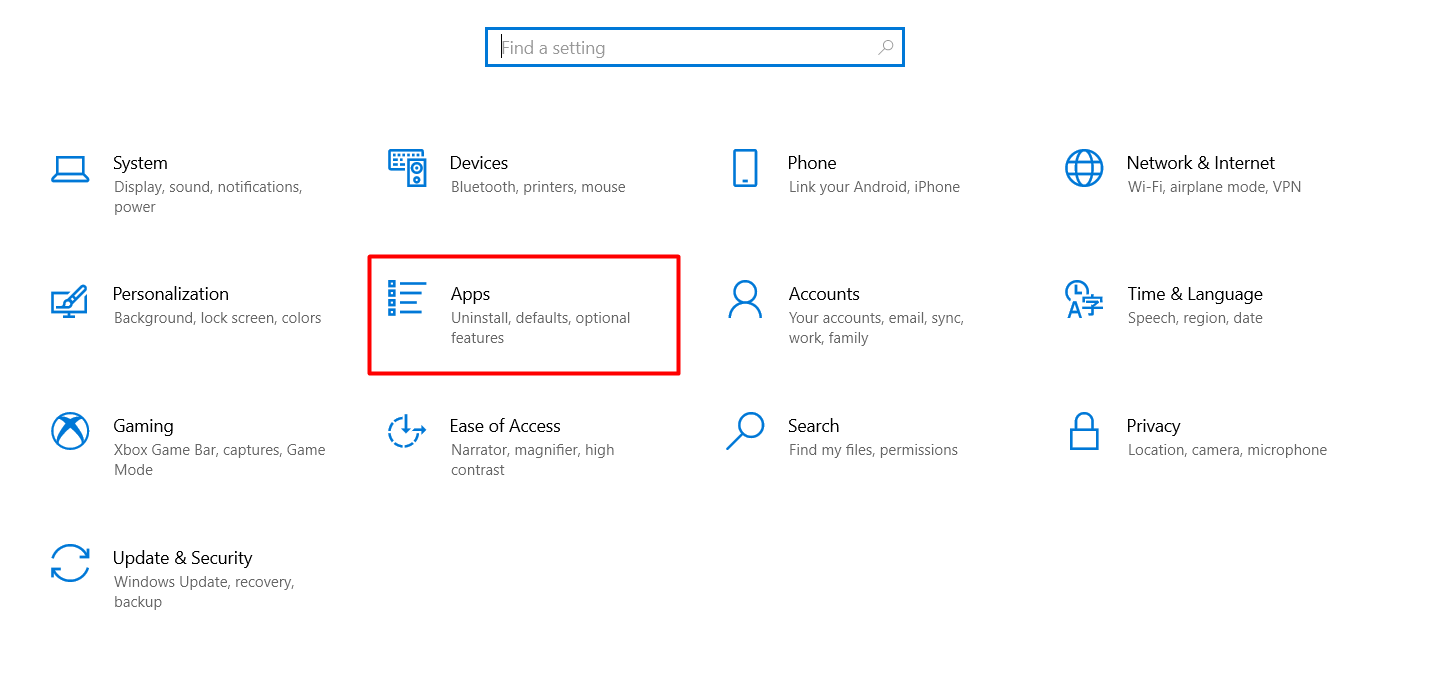 Windows Settings Menu Windows Settings Menu