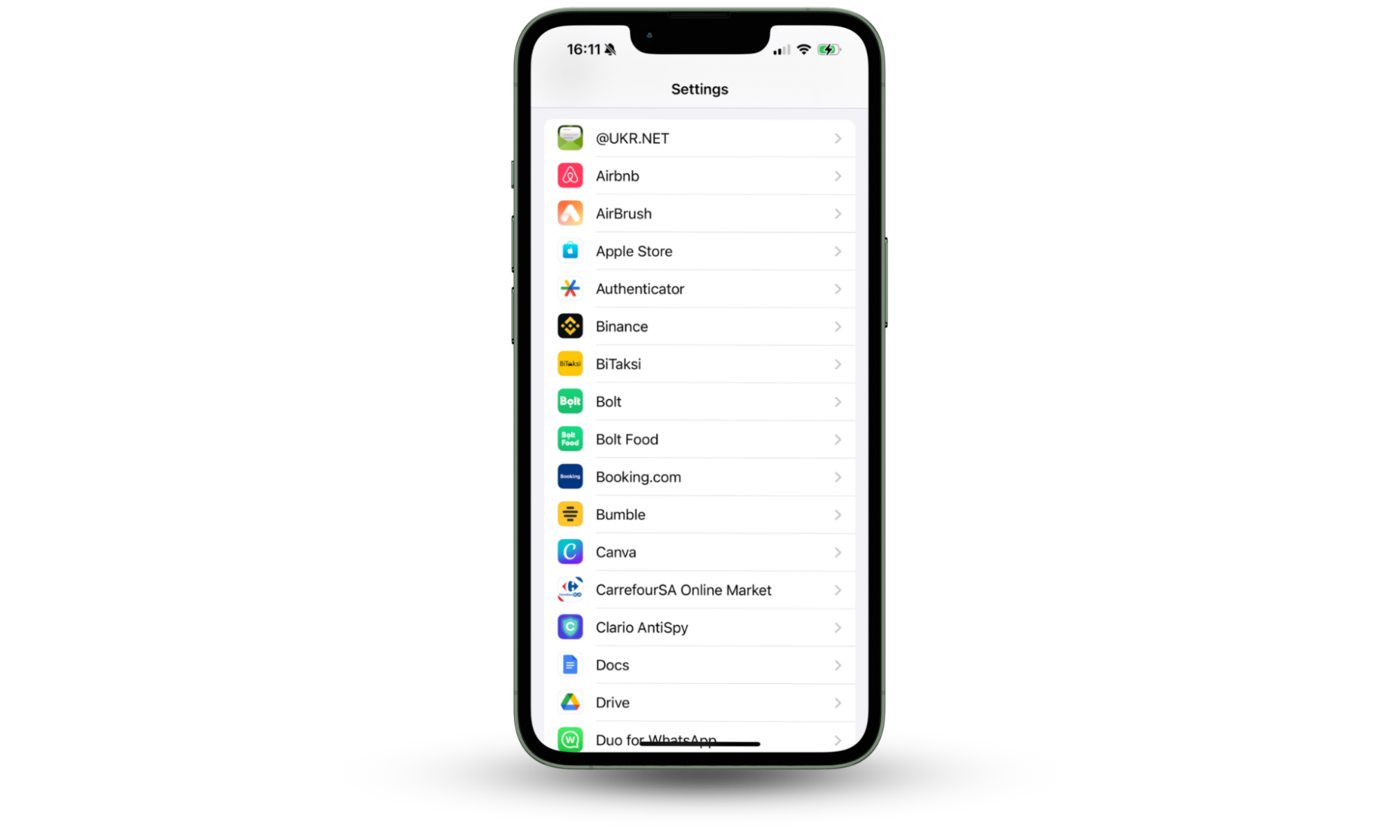 The screenshot showing how to check the list of the apps on the iPhone. The screenshot showing how to check the list of the apps on the iPhone.