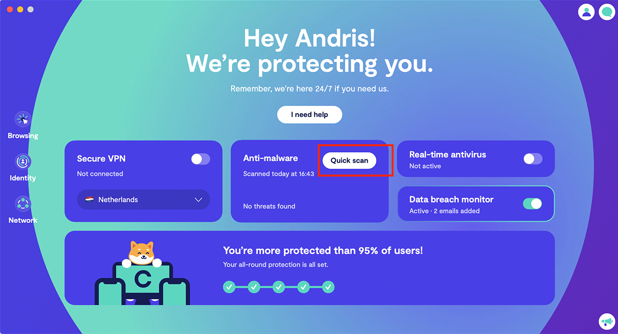 Scan your system for malware Scan your system for malware