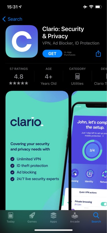 Clario in the App Store Clario in the App Store