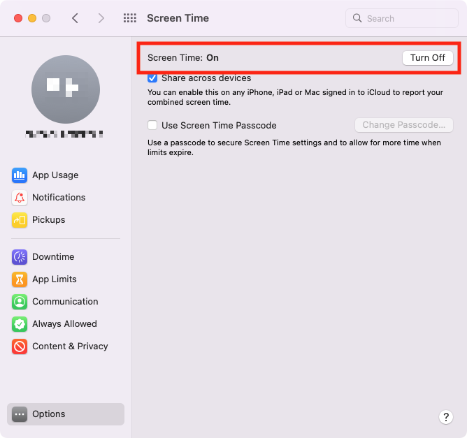 Screen Time in System Preferences on Mac Screen Time in System Preferences on Mac