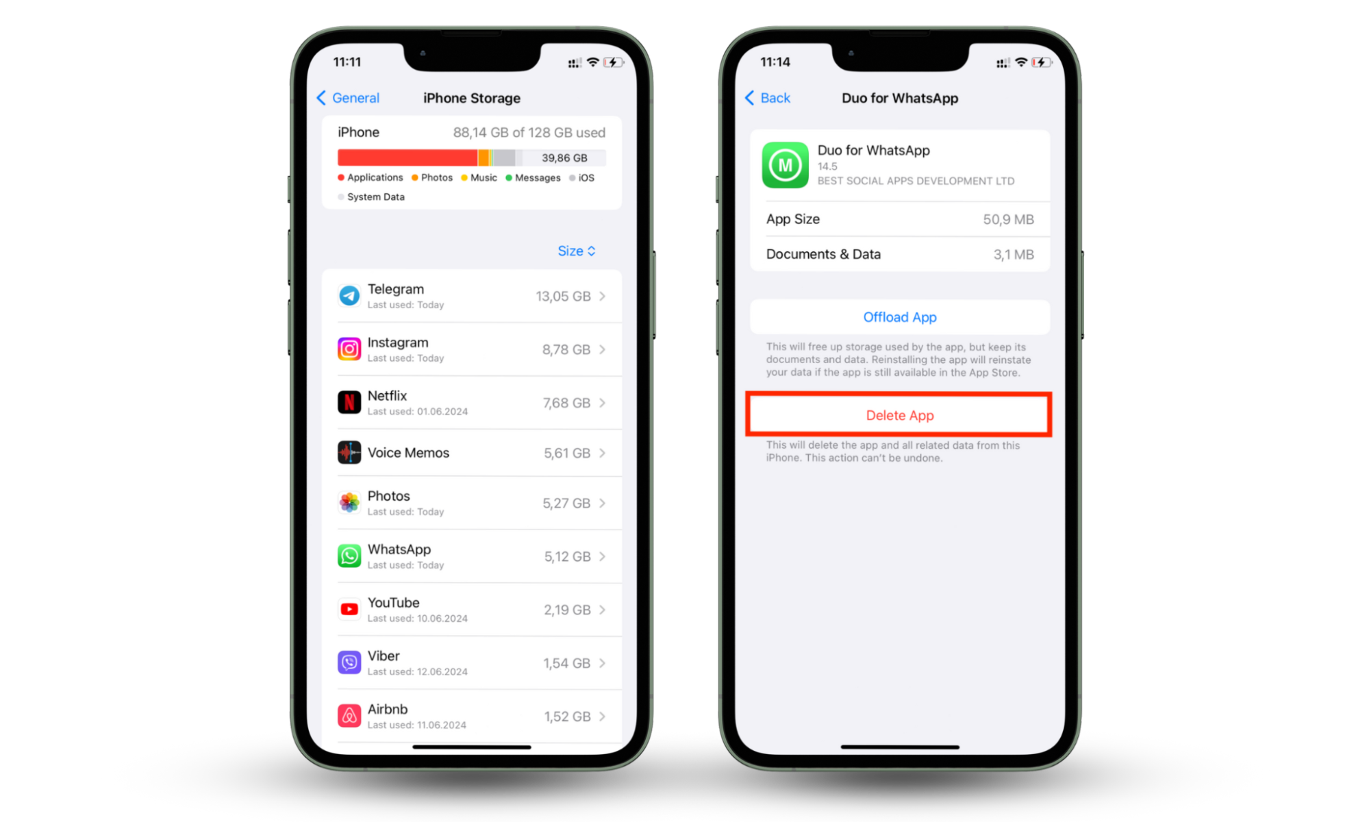 These screenshots instruct how to find stalkerware on iPhone by checking for and deleting unknown apps. These screenshots instruct how to find stalkerware on iPhone by checking for and deleting unknown apps.