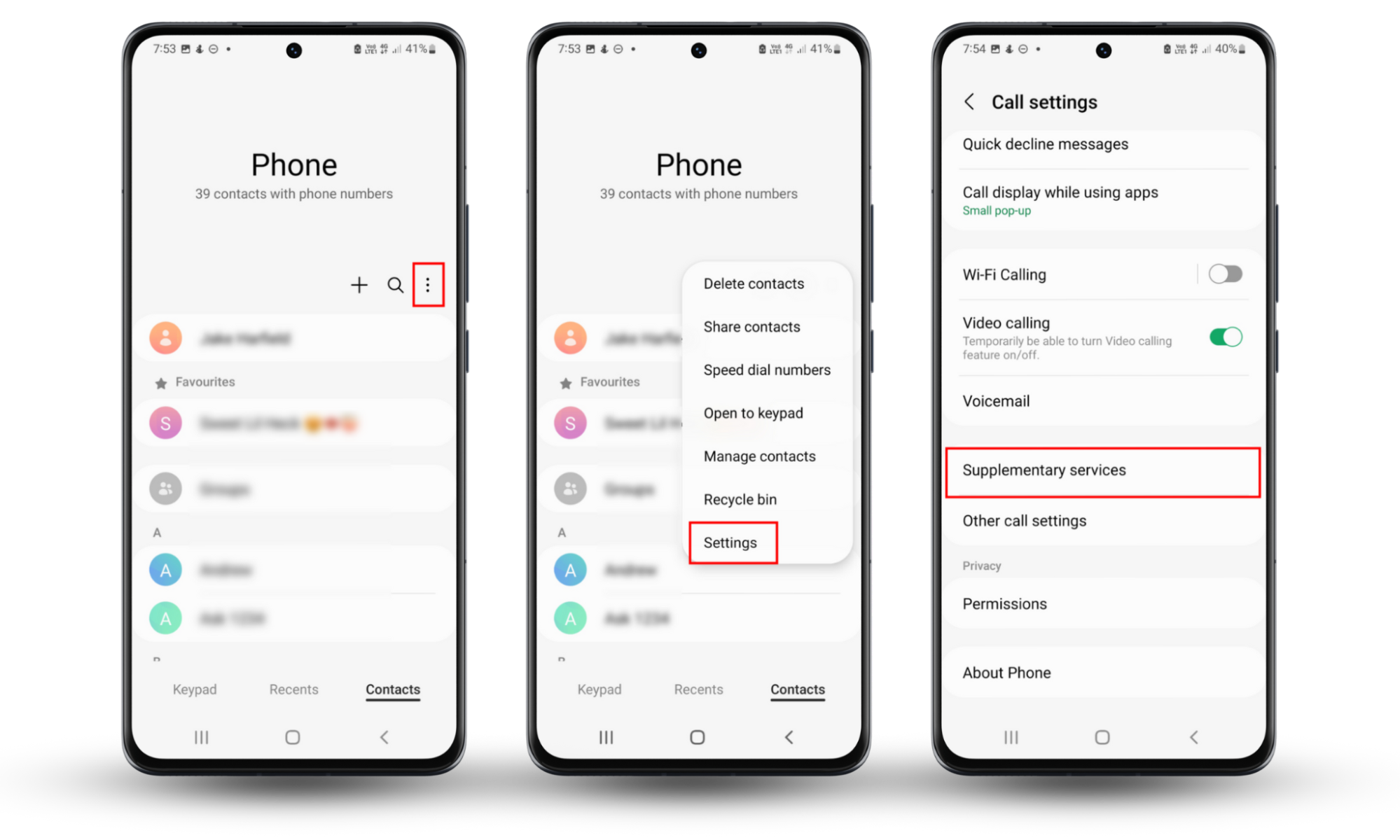 These screenshots indicate how to access the Phone app's settings if your boyfriend is tracking your phone. These screenshots indicate how to access the Phone app's settings if your boyfriend is tracking your phone.