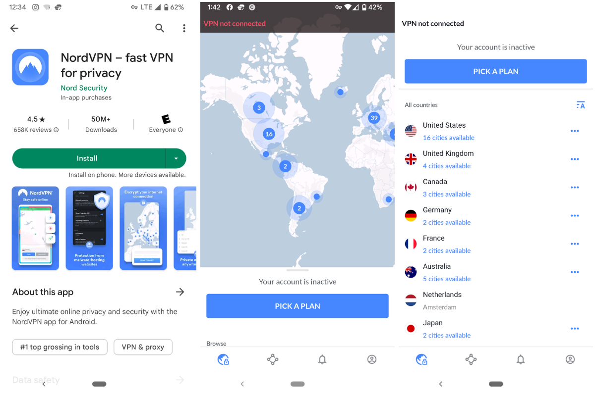 NordVPN Screenshots NordVPN Screenshots