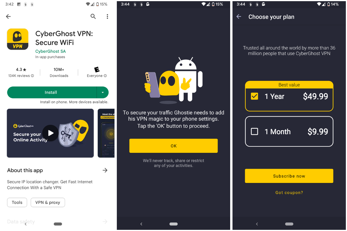 CyberGhost VPN Screenshots CyberGhost VPN Screenshots