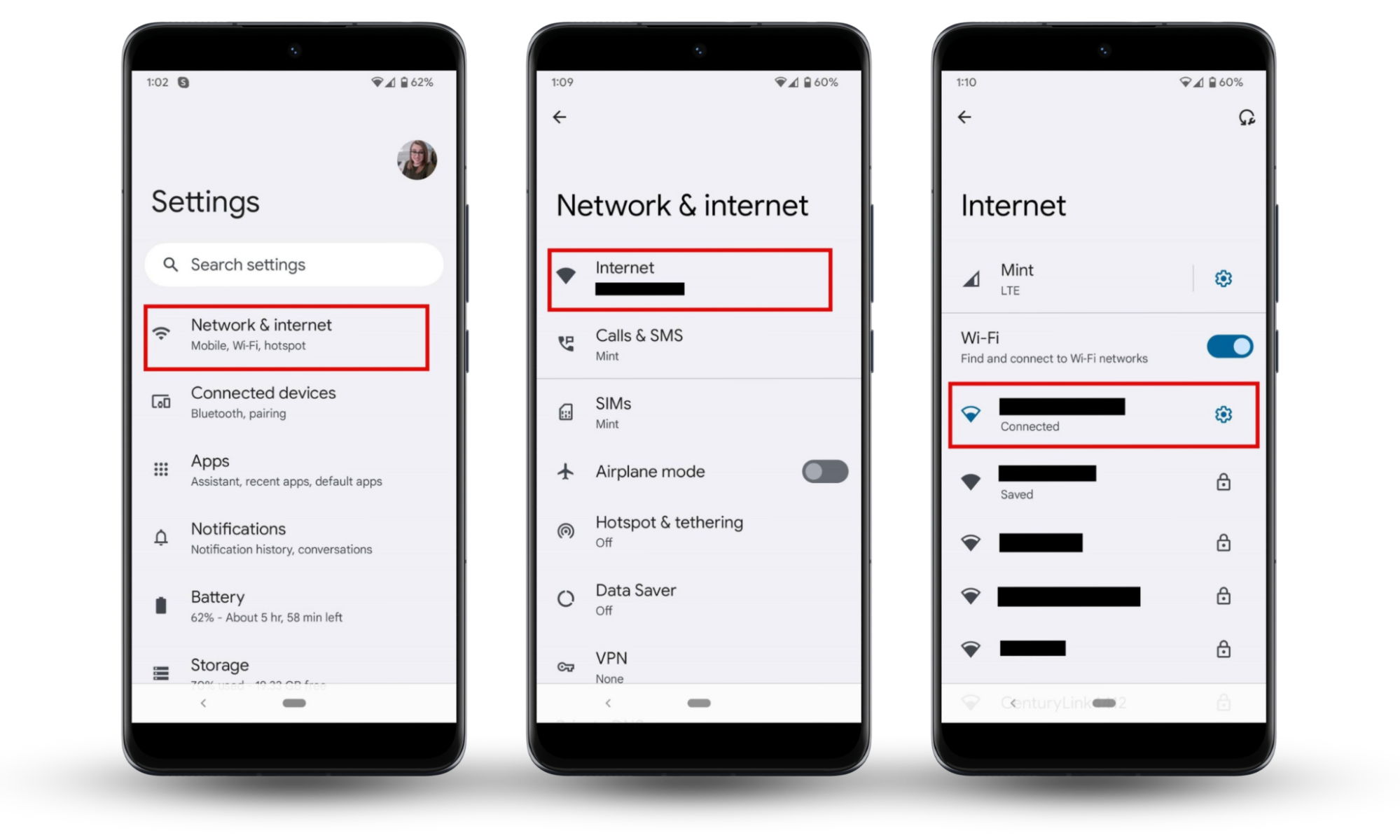 If your phone doesn't connect to the Wi-Fi, check if your Wi-Fi is disabled. Go to your Android settings and select Network & internet. Tap on your internet connection and toggle the Wi-Fi switch on. If your phone doesn't connect to the Wi-Fi, check if your Wi-Fi is disabled. Go to your Android settings and select Network & internet. Tap on your internet connection and toggle the Wi-Fi switch on.