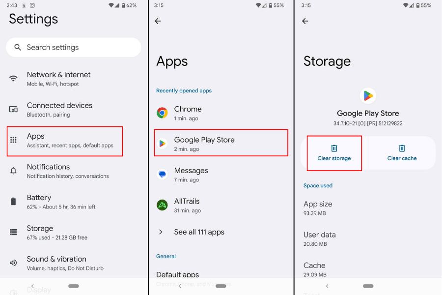 Android App Storage Settings Android App Storage Settings