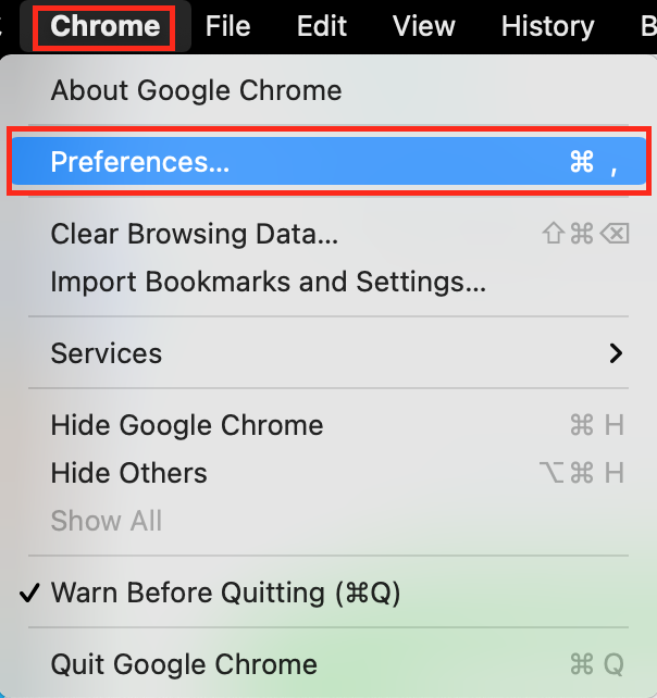 These Mac screenshots show how to access the Preferences/Settings pane in Chrome so that you can access the options that can stop browser tracking. These Mac screenshots show how to access the Preferences/Settings pane in Chrome so that you can access the options that can stop browser tracking.