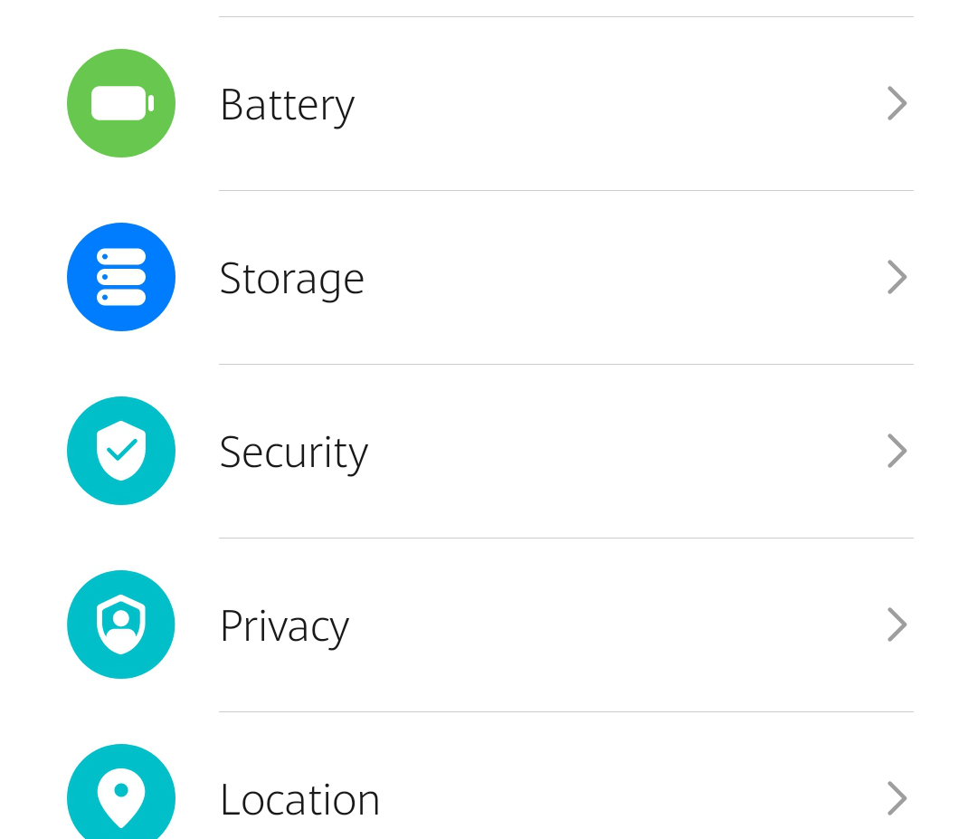 Open Security in Android settings Open Security in Android settings