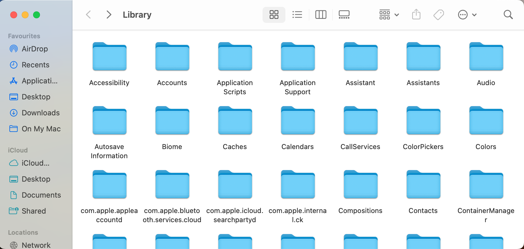 A screenshot of the Library window showing how to remove residual folders to remove malware from Mac. A screenshot of the Library window showing how to remove residual folders to remove malware from Mac.