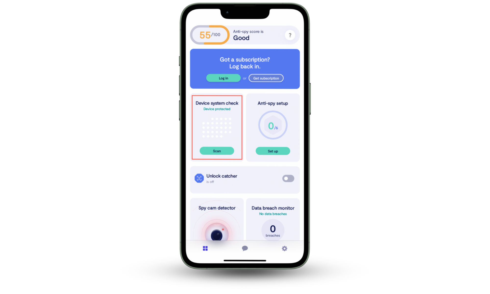 Screenshots that demonstrate how to run a spyware scan in Clario AntiSpy. It's not possible to unlock an iPhone with a picture. Screenshots that demonstrate how to run a spyware scan in Clario AntiSpy. It's not possible to unlock an iPhone with a picture.