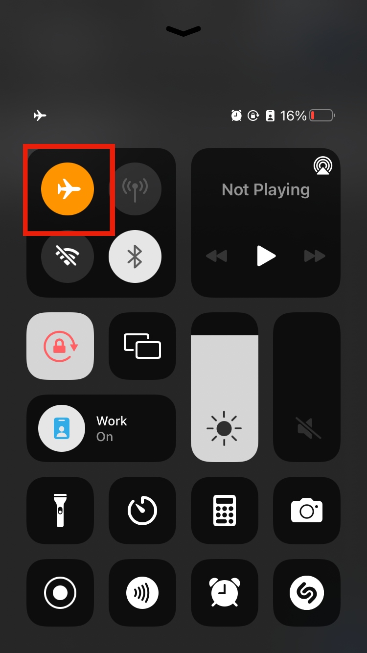 airplane mode enabled on iPhone airplane mode enabled on iPhone