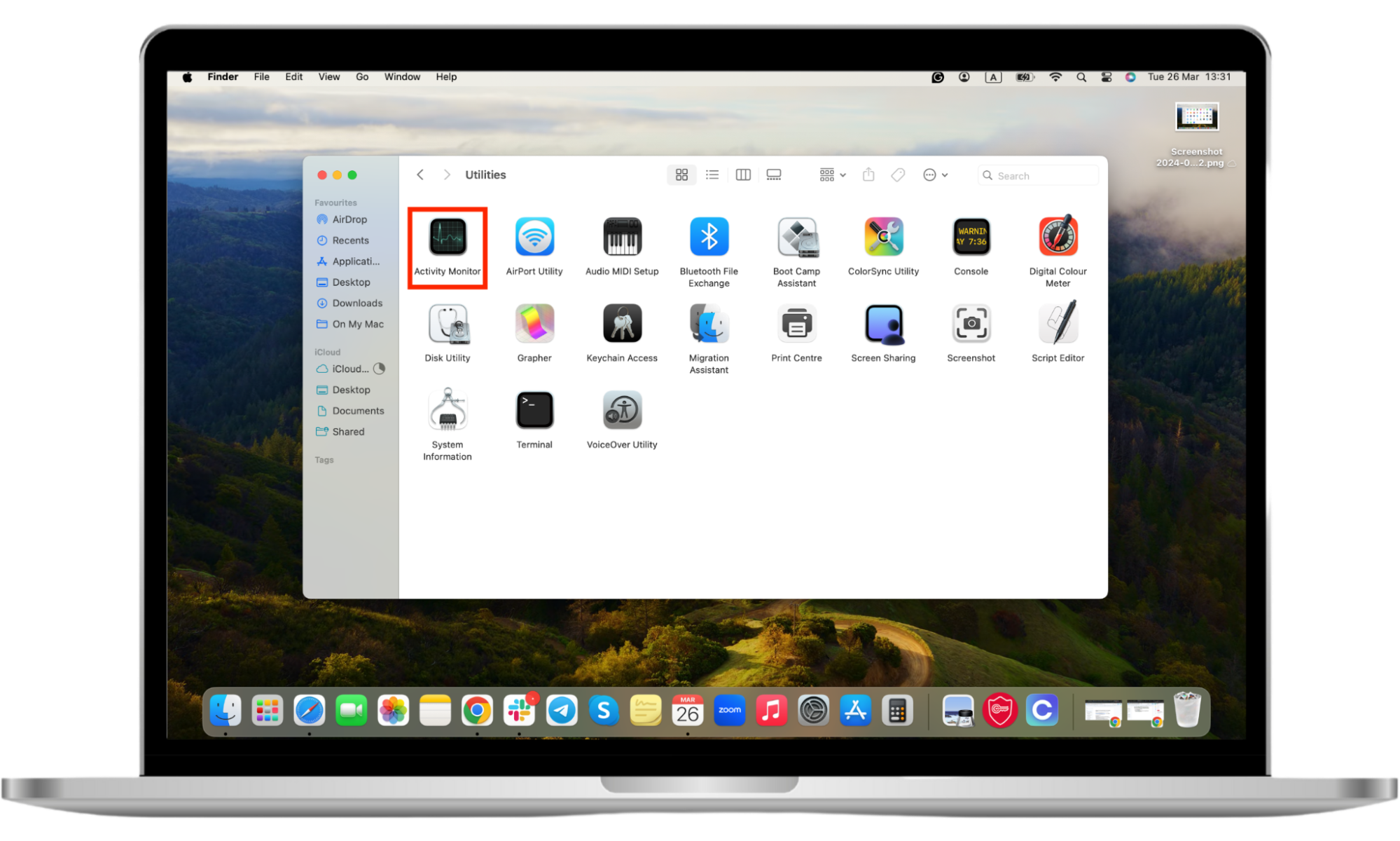 A Mac display with an opened Utilities folder and the Activity Monitor sub-folder highlighted with a red square around it. Learn how you can tell if an ex is spying on your MacBook. A Mac display with an opened Utilities folder and the Activity Monitor sub-folder highlighted with a red square around it. Learn how you can tell if an ex is spying on your MacBook.